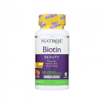 NATROL Fast Dissolve Biotine 10000 mcg (60 caps)