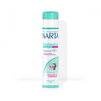 NARTA Freshissime Deodorant Anti-transpirant Anti-odeurs Peau et Vetements 48H